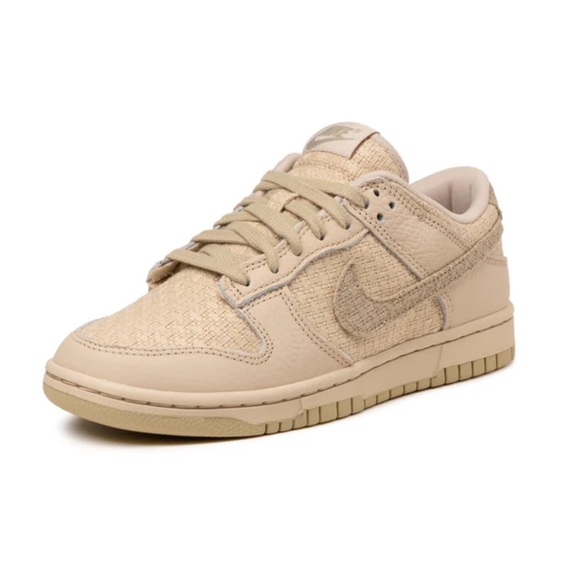 Nike Dunk Low 'Woven Sanddrift' Sneakers Fabric Woven Tan Nike Shoes - Picture 15 of 15